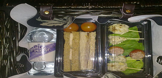 Finger Sandwiches and Cherry Tomatoes perfect for Picnic Hamper